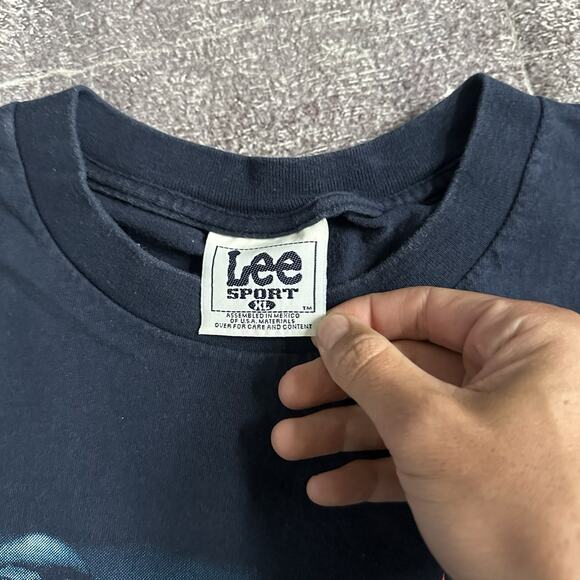 Men's Vintage 90's Lee Denver Broncos John Elway QB Club Blue T Shirt Tee Sz XL - Picture 3 of 4